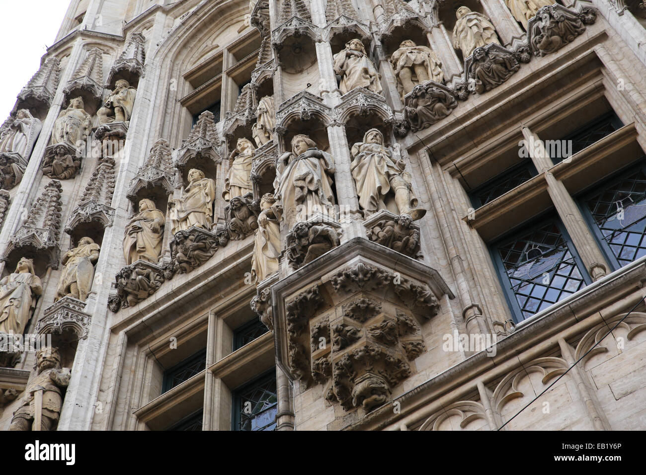 Détails de l'architecture gothique à Bruxelles envie Banque D'Images
