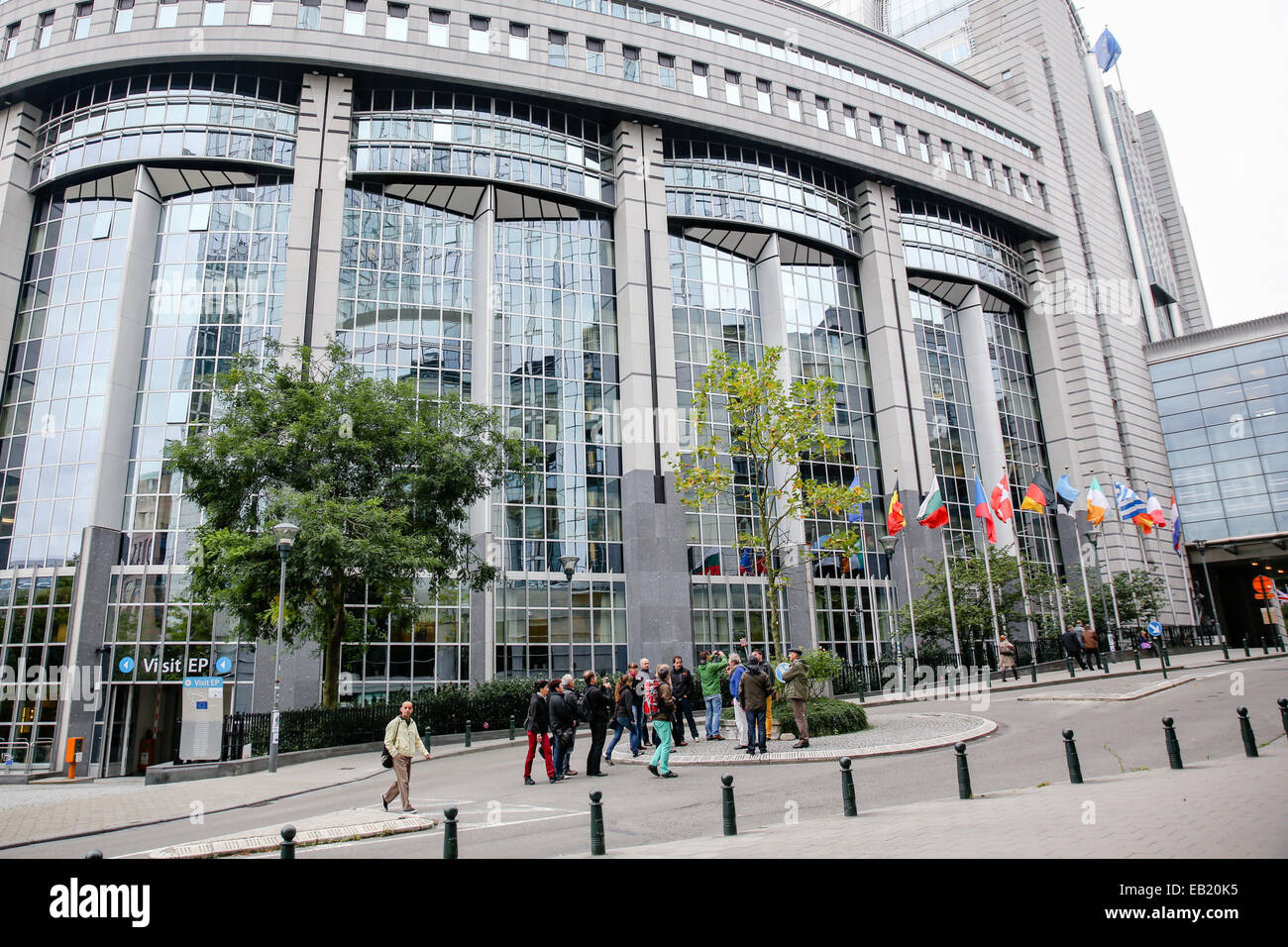 Le Parlement européen siège de l'UE Bruxelles Belgique Banque D'Images