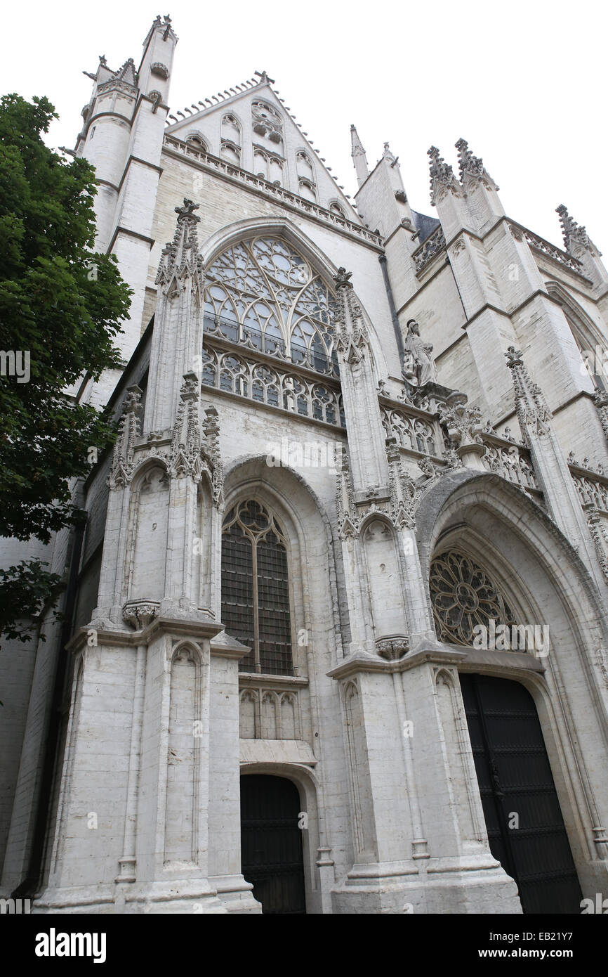 Belgique Bruxelles cathédrale église st gudule st michael Banque D'Images