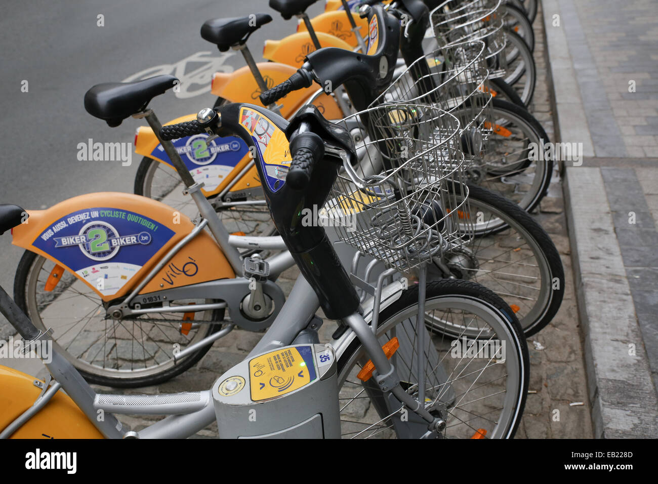 Location de vélos Europe Belgique Bruxelles Banque D'Images