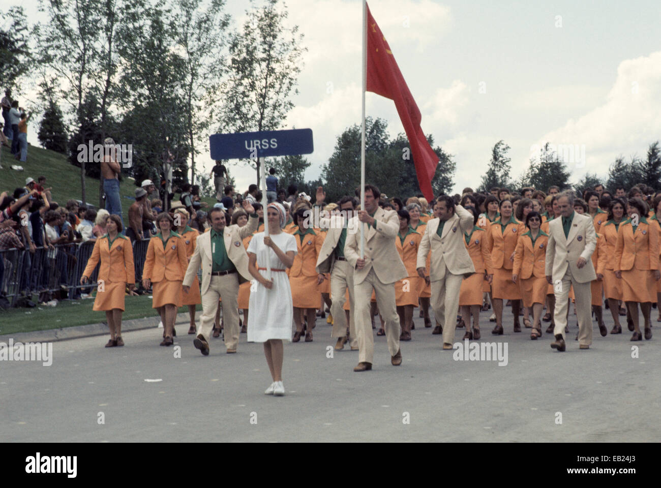 Jeux Olympiques de 1976 à Montréal, Canada, défilé des athlètes pendant l'inauguration, l'équipe de l'URSS Banque D'Images