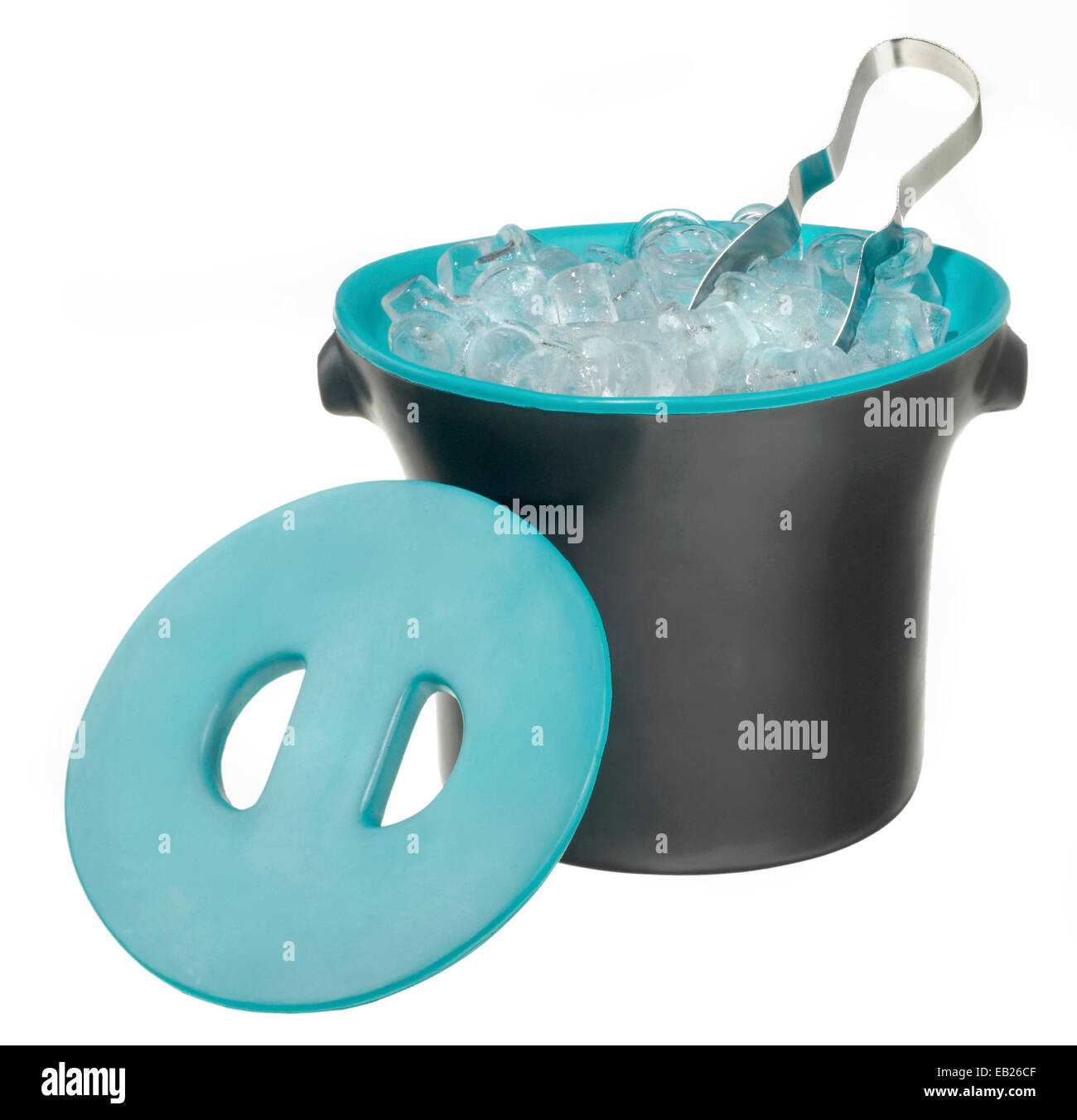 Gris et Bleu glace avec couvercle et pince d'argent Banque D'Images