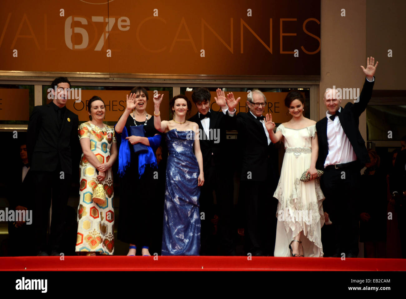 La 67e Assemblée annuelle du Festival du Film de Cannes - Jimmy's Hall - Premiere comprend : Cast Où : Cannes, France Quand : 22 mai 2014 Banque D'Images