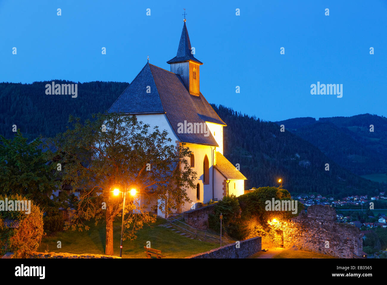 Église Saint Pierre sur la colline de Petersberg, Petersberg, Friesach, Carinthie, Autriche Banque D'Images