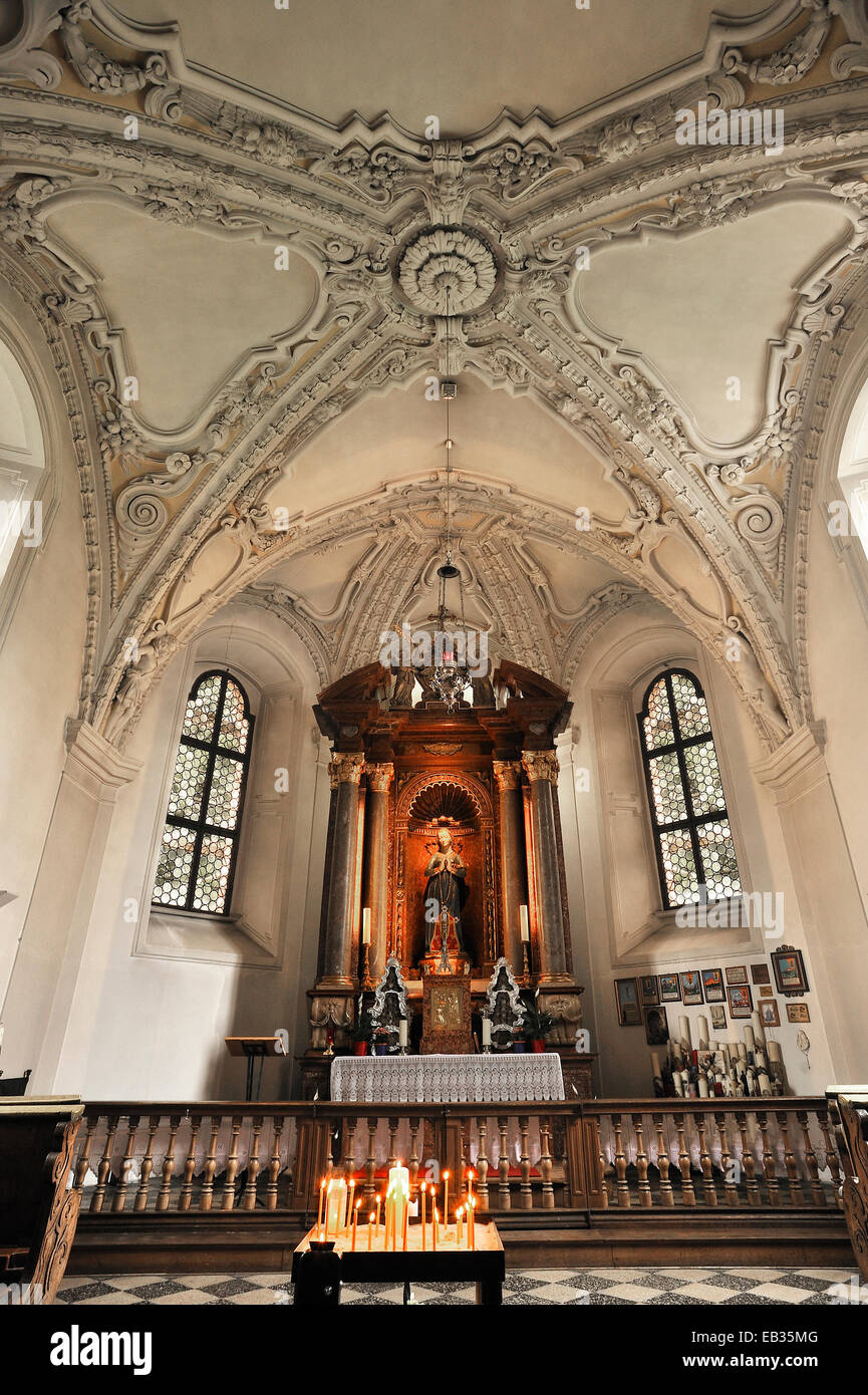 Autel salon vouté, église des Franciscains, vers 1480, Berchtesgaden, Berchtesgadener Land, Haute-Bavière Banque D'Images