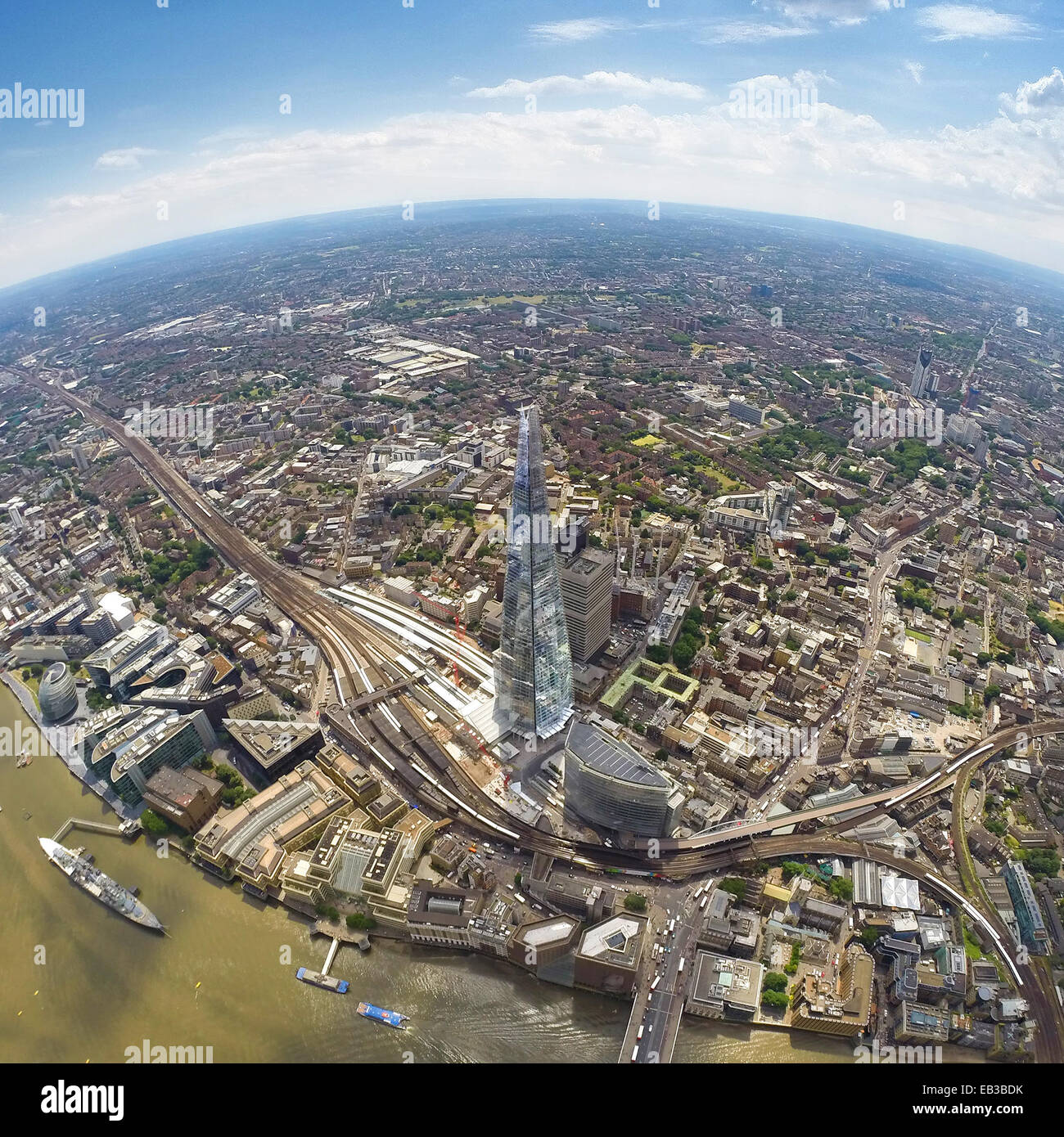 Royaume-uni, Angleterre, vue aérienne de shard à Londres Banque D'Images
