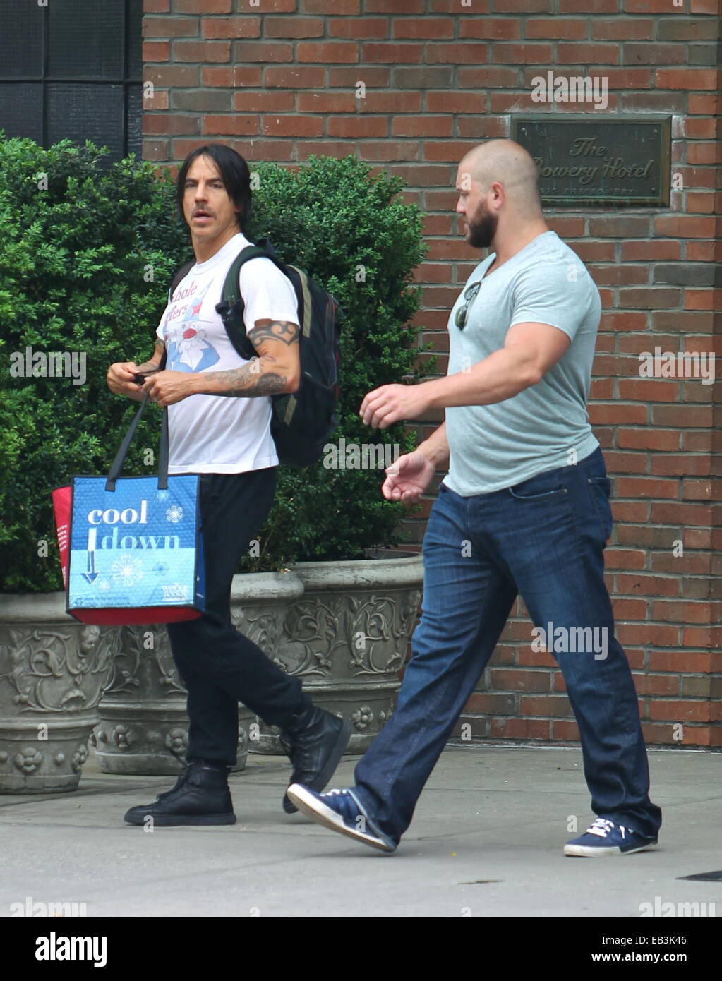 Anthony Kiedis quitter l'hôtel Bowery à New York avec : Anthony Kiedis Où : New York City, California, United States Quand : 23 mai 2014 Banque D'Images
