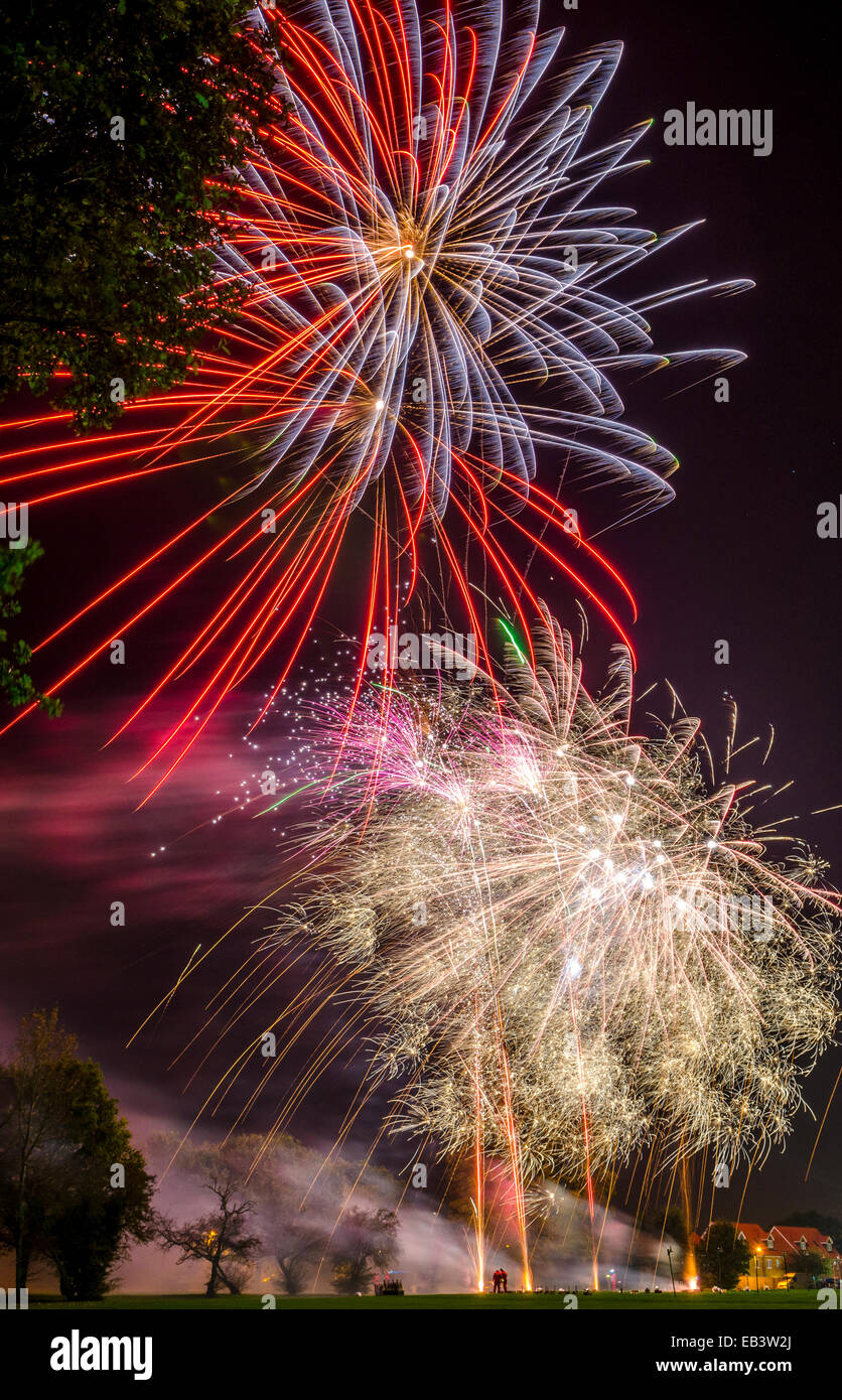 D'Artifice Public, Basildon, Essex, Angleterre - 2014 Banque D'Images