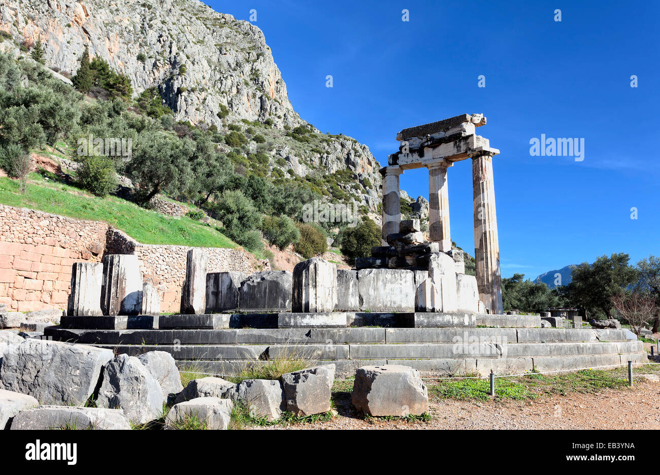 Site antique de Delphes. La Grèce. Banque D'Images
