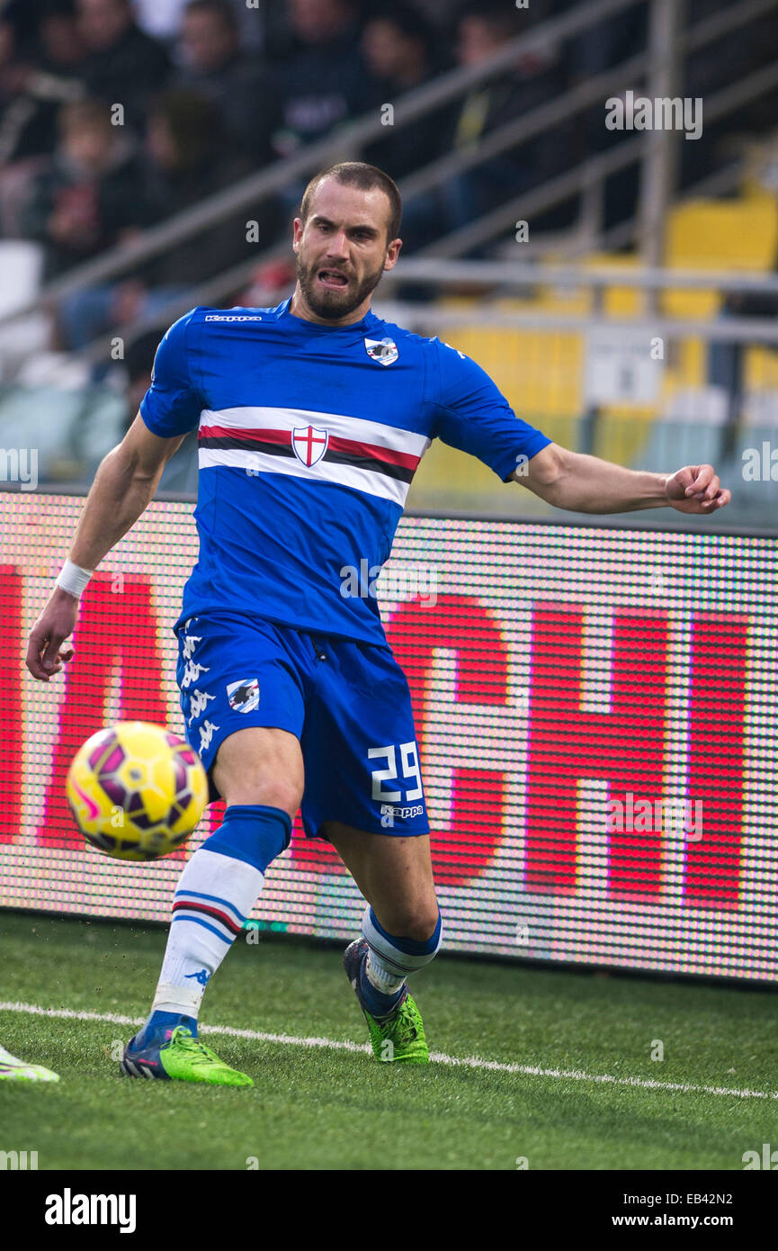 Lorenzo De Silvestri (Sampdoria), le 23 novembre 2014 - Football / Soccer : Italien 'Serie' une correspondance entre Cesena Sampdoria 1-1 au Stadio Dino Manuzzi à Cesena, Italie. (Photo de Maurizio Borsari/AFLO) Banque D'Images