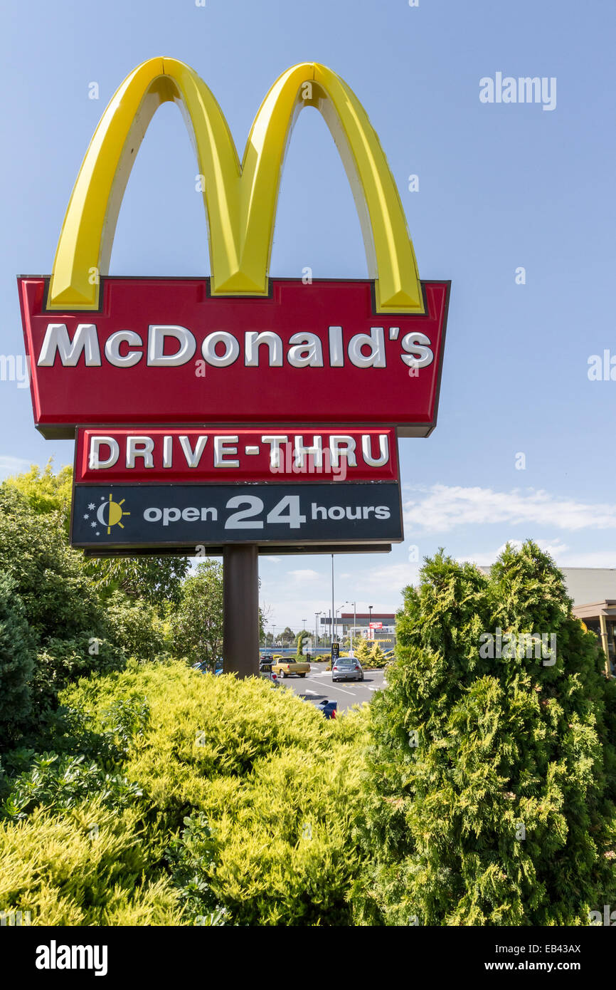 McDonald's restaurant fast food à Sunbury, Victoria, Australie Banque D'Images