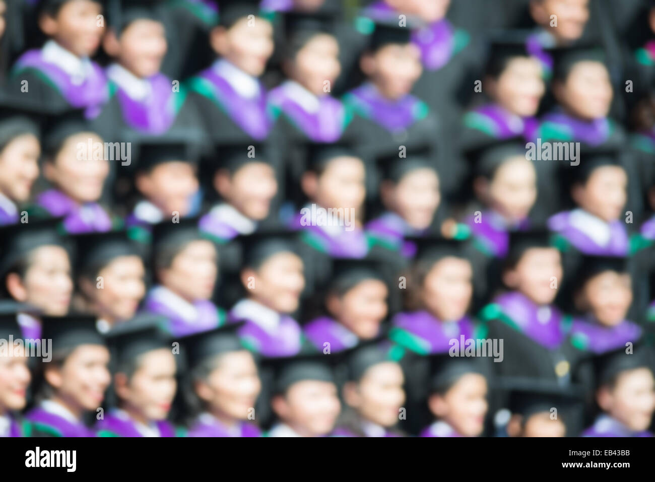 Photo de l'obtention du diplôme caps pendant l'ouverture. L'image est floue pour l'utiliser comme arrière-plan. Banque D'Images