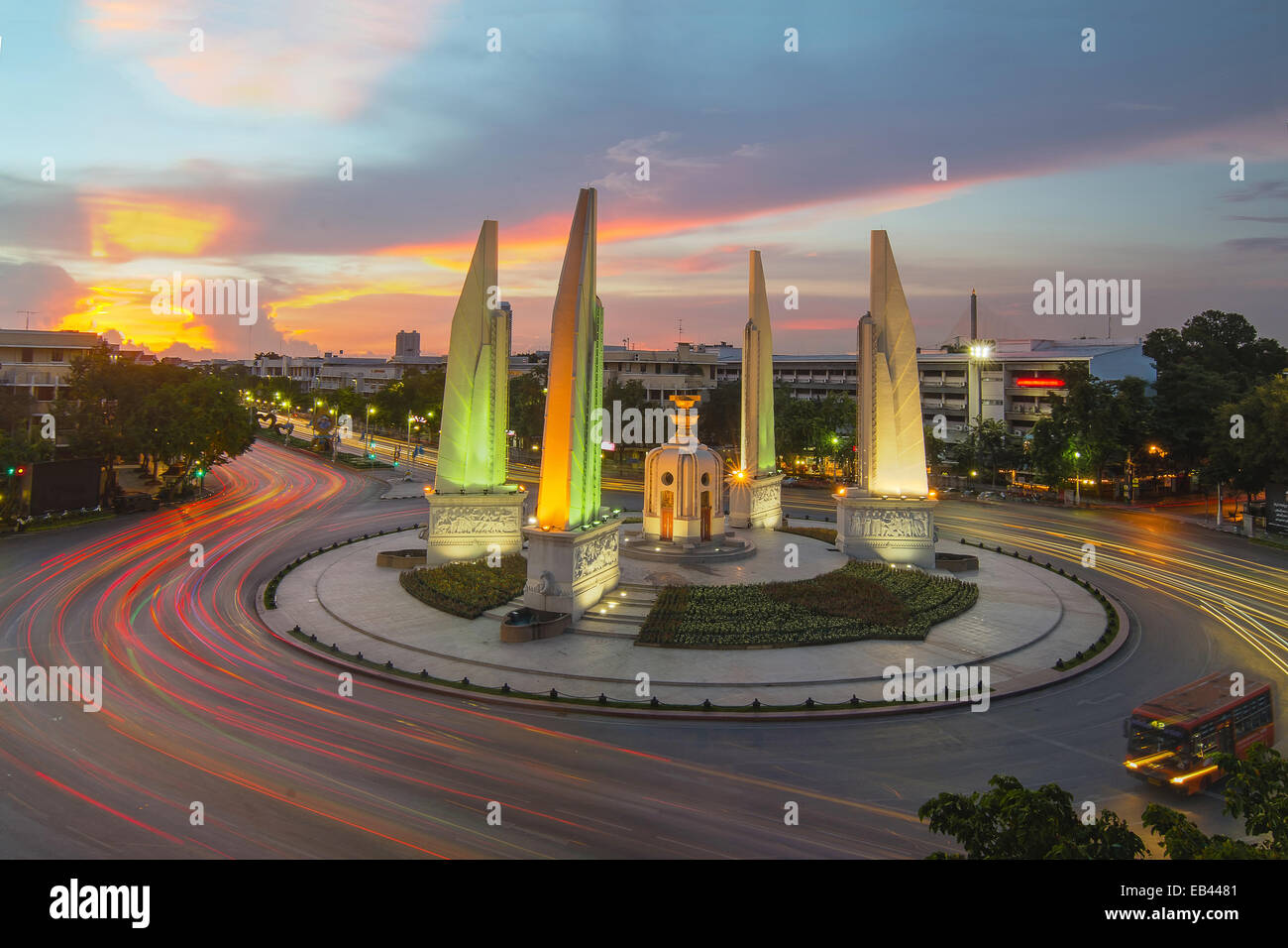 Le monument de la démocratie à Bangkok, Thaïlande Banque D'Images