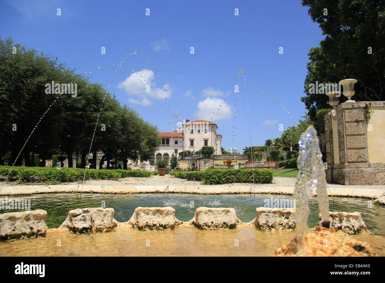 Musée et Jardins de Vizcaya à Miami, en Floride. Banque D'Images