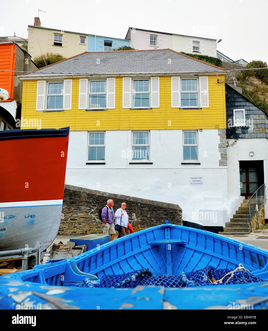 Mevagissey Cornwall.appartements de vacances,England UK Banque D'Images