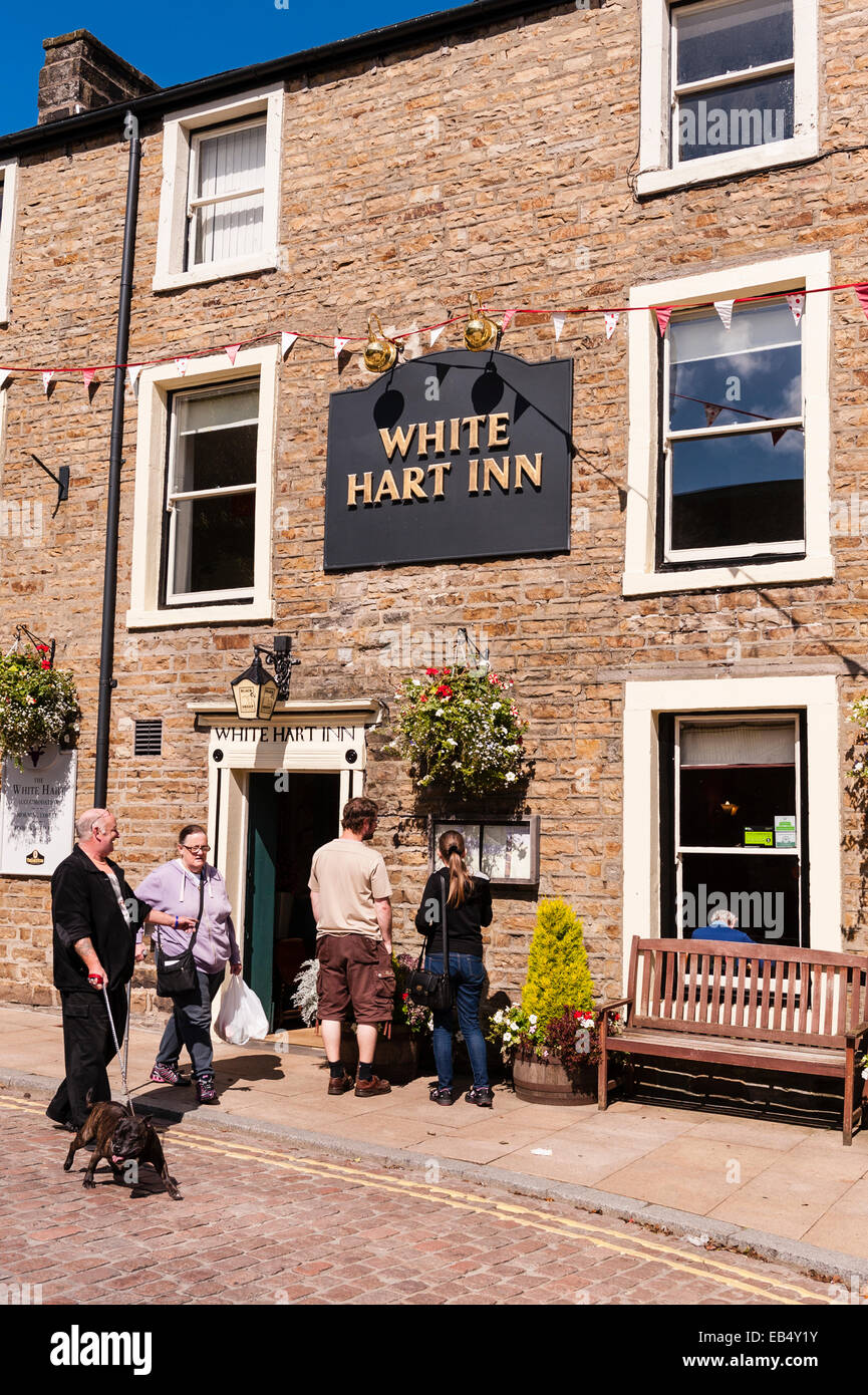 The White Hart Inn à Hawes , Savoie , dans le Yorkshire Dales dans le Yorkshire , Angleterre , Angleterre , Royaume-Uni Banque D'Images