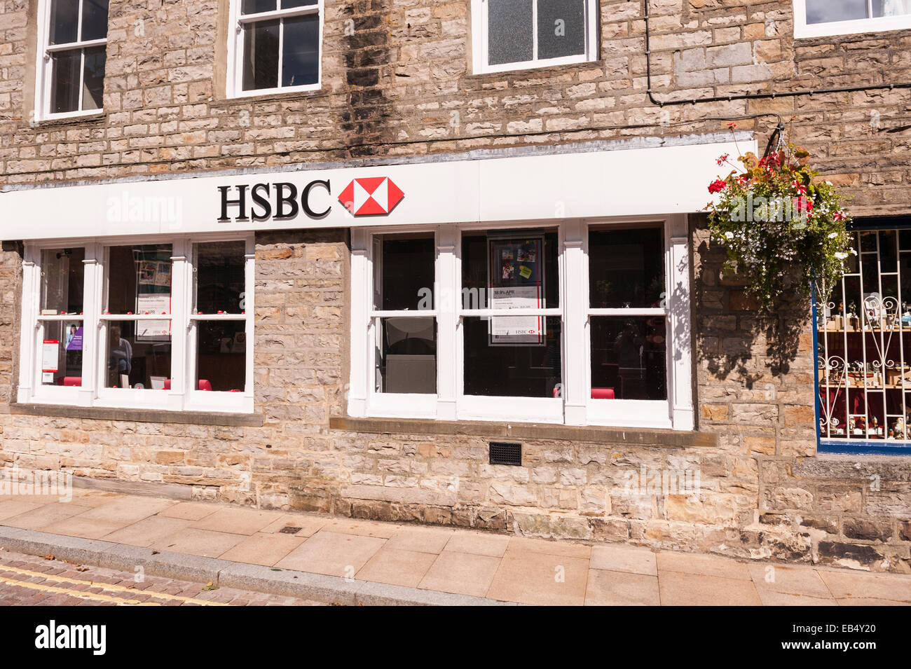 La banque HSBC à Hawes , Savoie , dans le Yorkshire Dales dans le Yorkshire , Angleterre , Angleterre , Royaume-Uni Banque D'Images