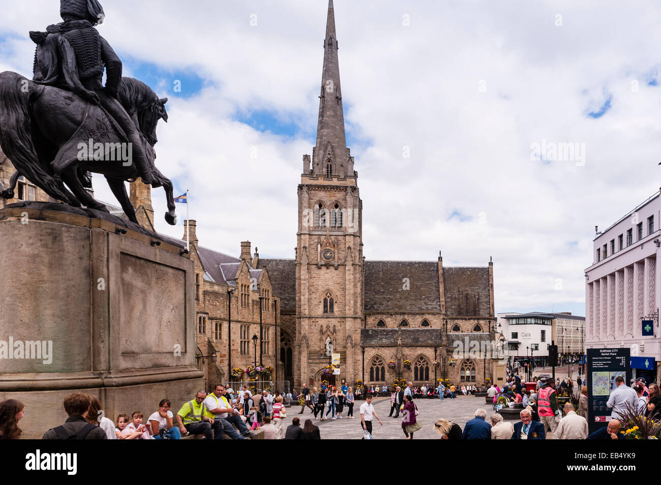 La Place du marché de Durham , Angleterre , Angleterre , Royaume-Uni Banque D'Images