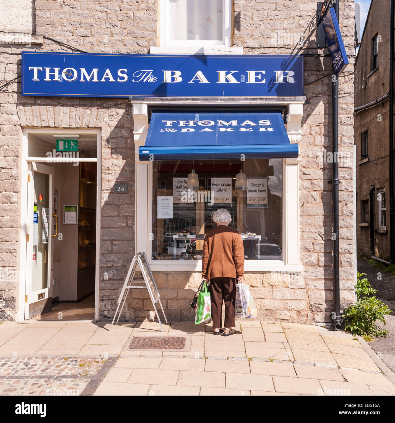 Thomas le boulanger boulangerie à Leyburn dans le Yorkshire Dales dans le Yorkshire , Angleterre , Angleterre , Royaume-Uni Banque D'Images