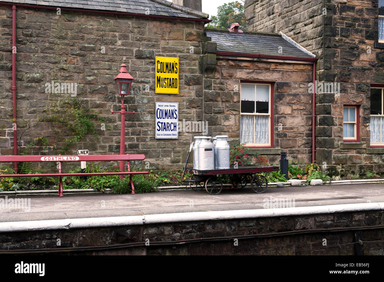 La gare de Goathland Hogsmeade utilisé comme dans les films de Harry Potter Banque D'Images