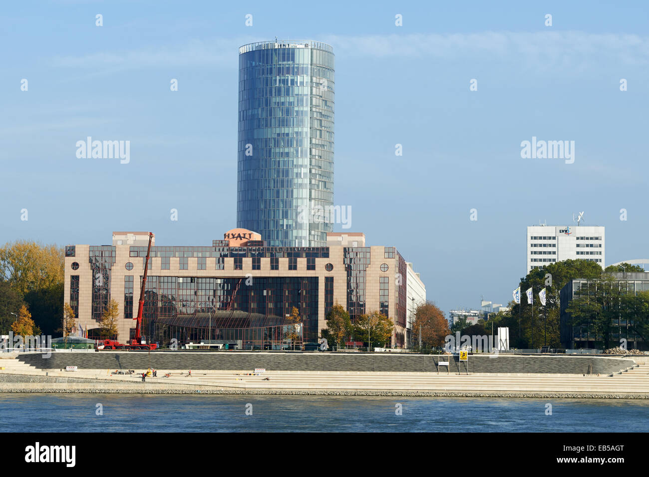 Hyatt Hotel Cologne Allemagne Banque D'Images