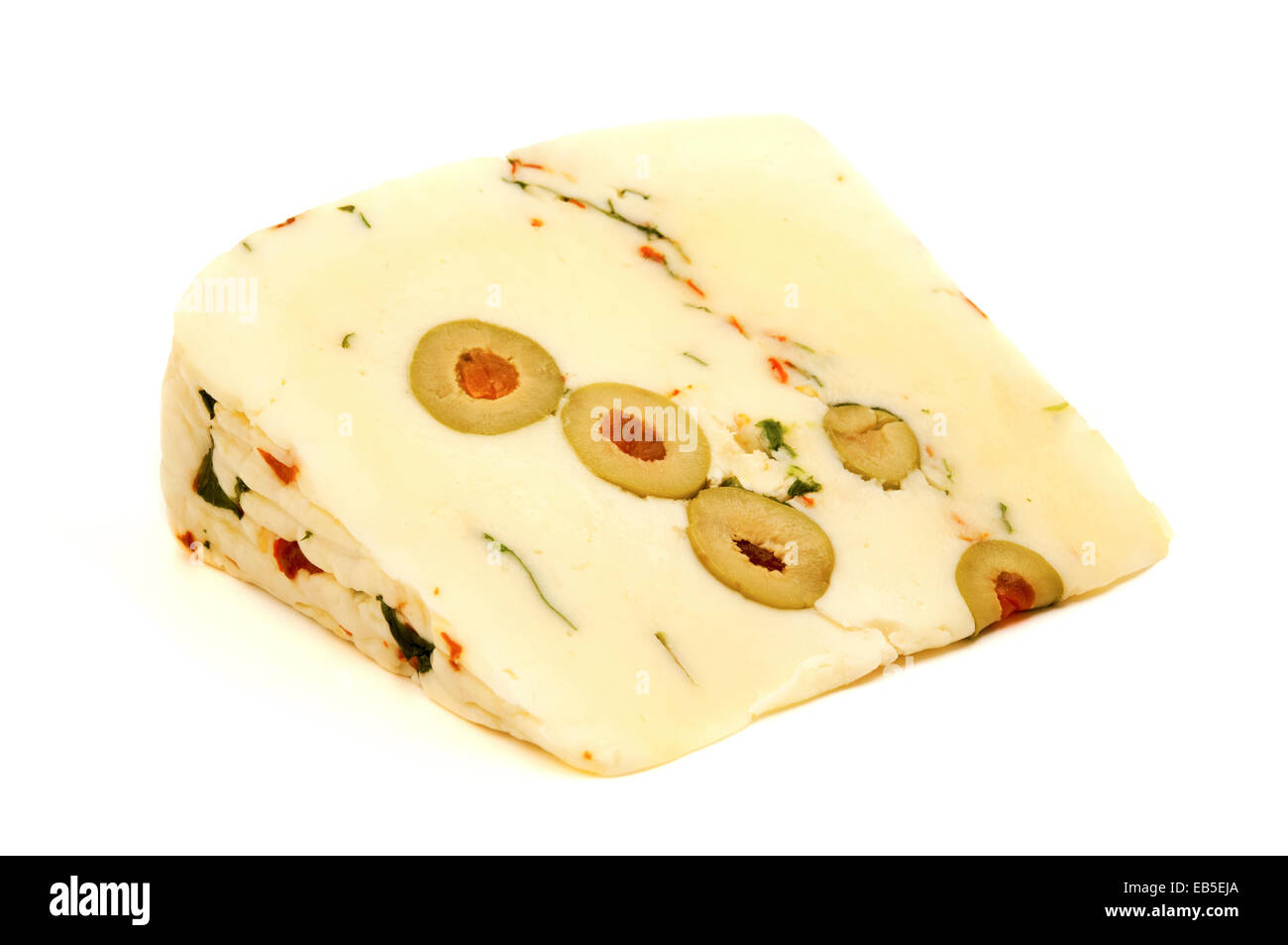 Pecoricco fromage sur un fond blanc Banque D'Images