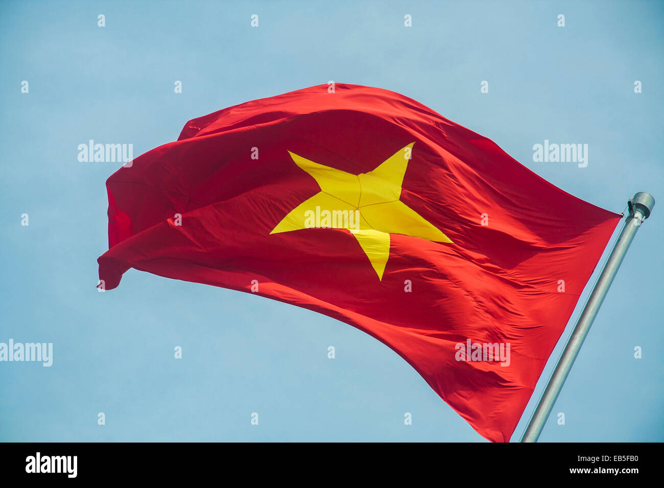 Drapeau national de la République socialiste du Vietnam Banque D'Images