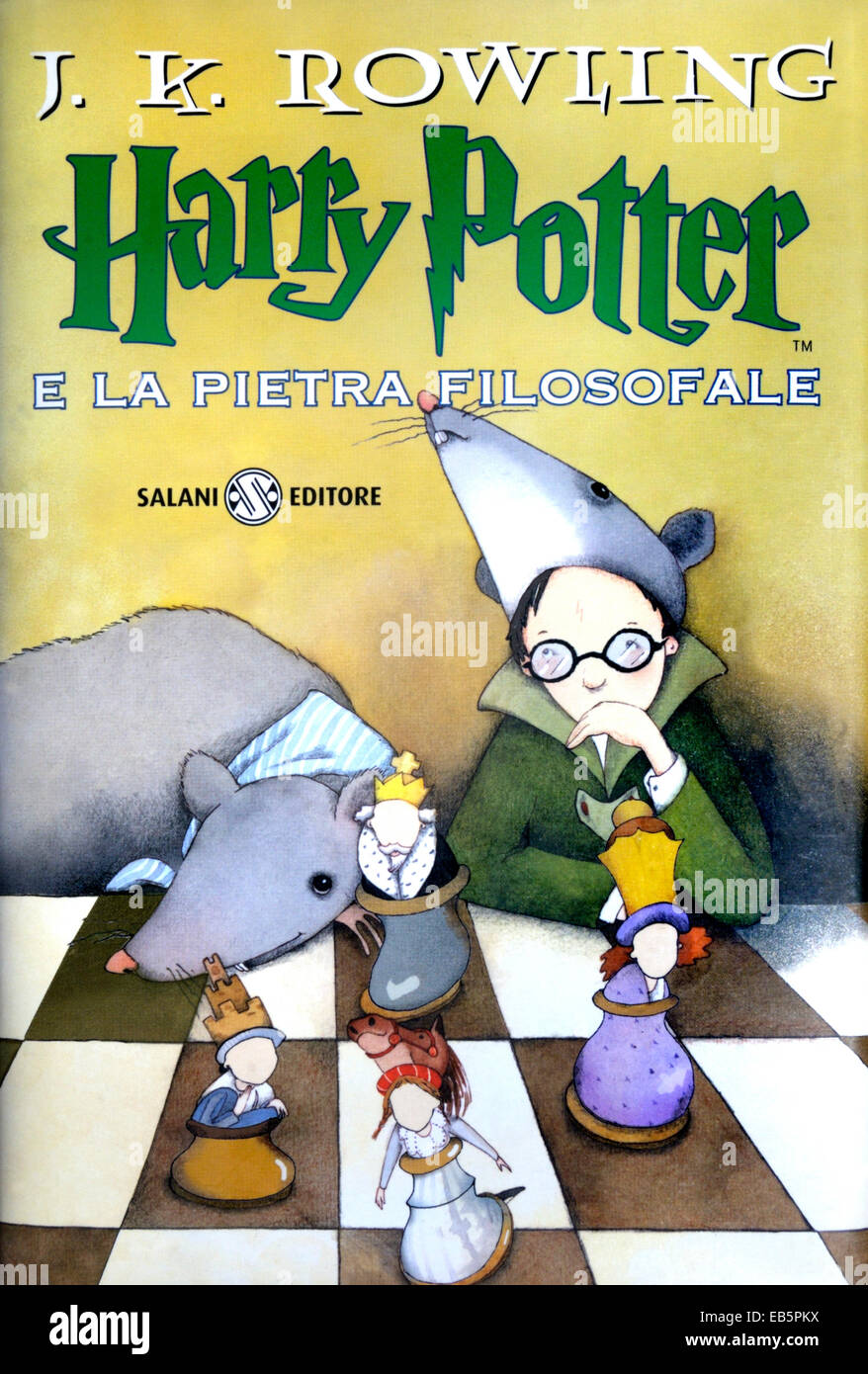 Harry Potter et la pierre philosophale - édition italienne Banque D'Images