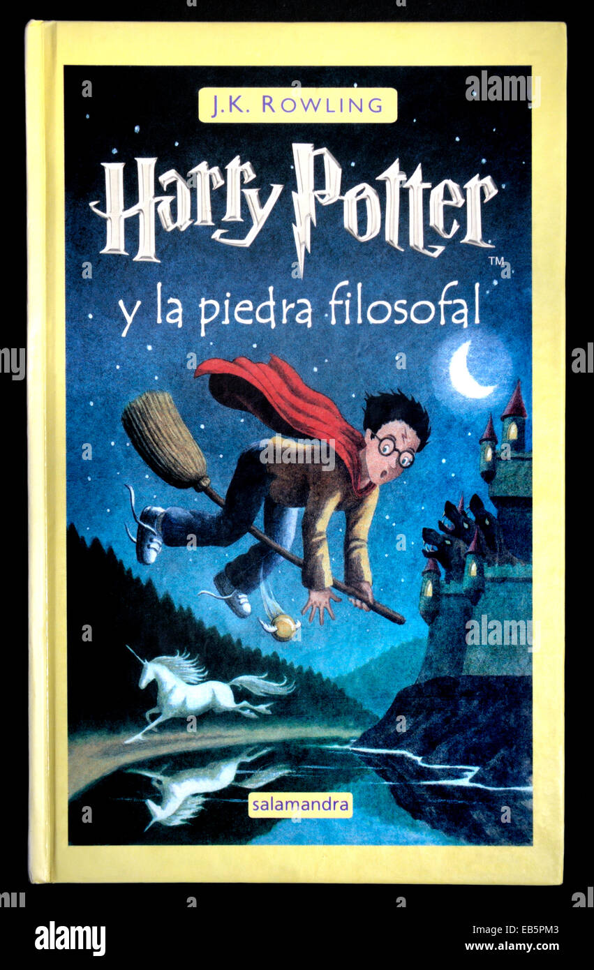 Harry Potter et la pierre philosophale - edition Espagnol Banque D'Images