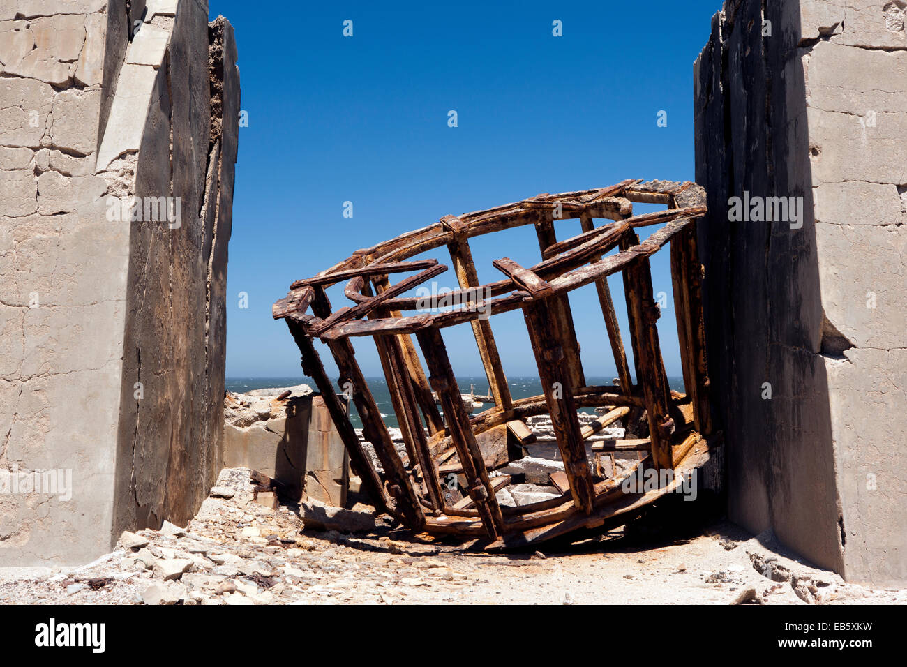 Ville minière abandonnée à Elizabeth Bay - près de Lüderitz, Namibie, Afrique Banque D'Images