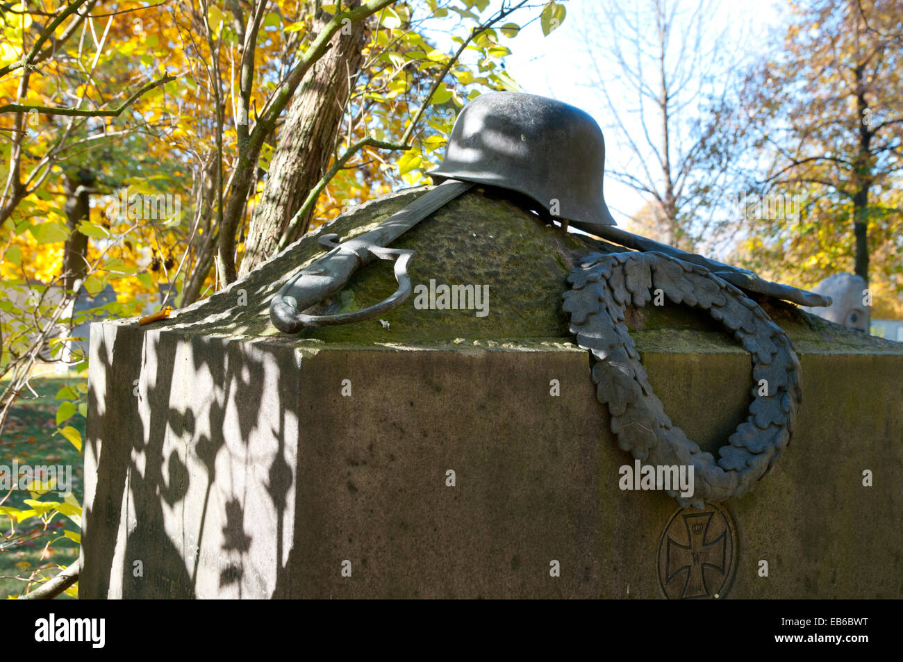 Tombe de l'officier prussien, cimetière Invalidenfriedhof, Berlin Banque D'Images