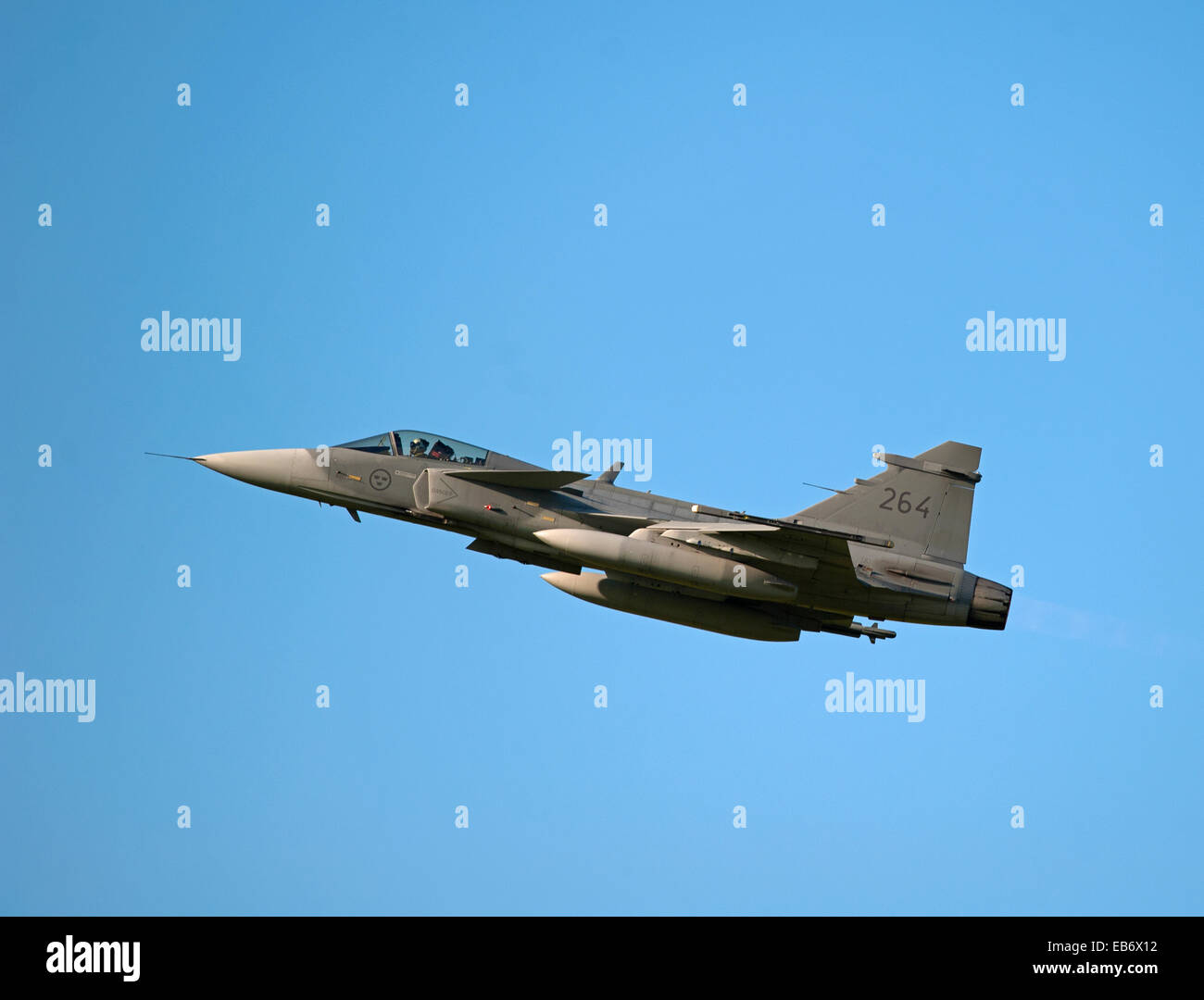 Armée de l'air suédoise JAS 39D Gripens sur exercer sur RAF Lossiemouth en Écosse. 9191 SCO. Banque D'Images
