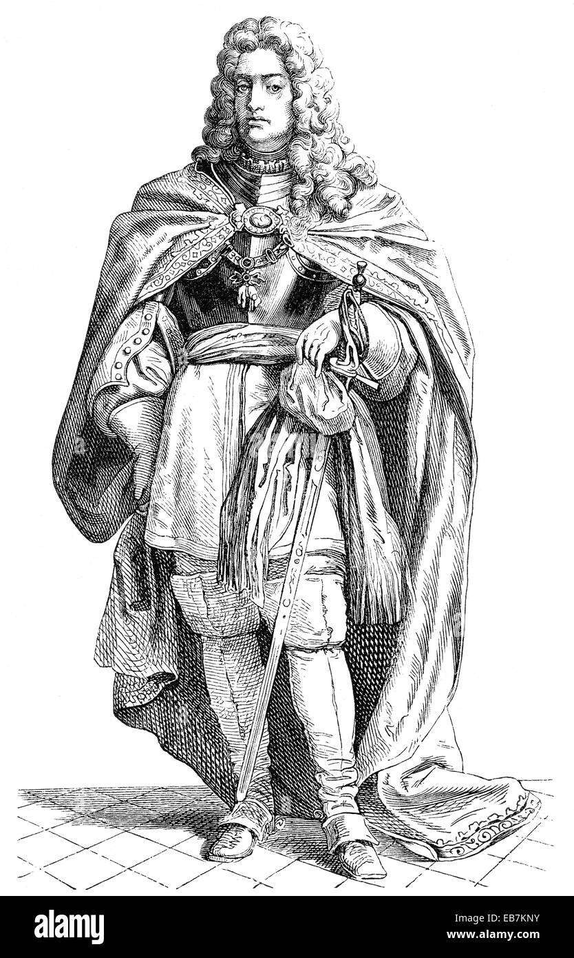 Charles VI, 1685 - 1740, l'Empereur Germanique, roi de Bohême, de la Hongrie, la Croatie et la Serbie, l'Archiduc d'Autriche, Charles II de l'al. Banque D'Images
