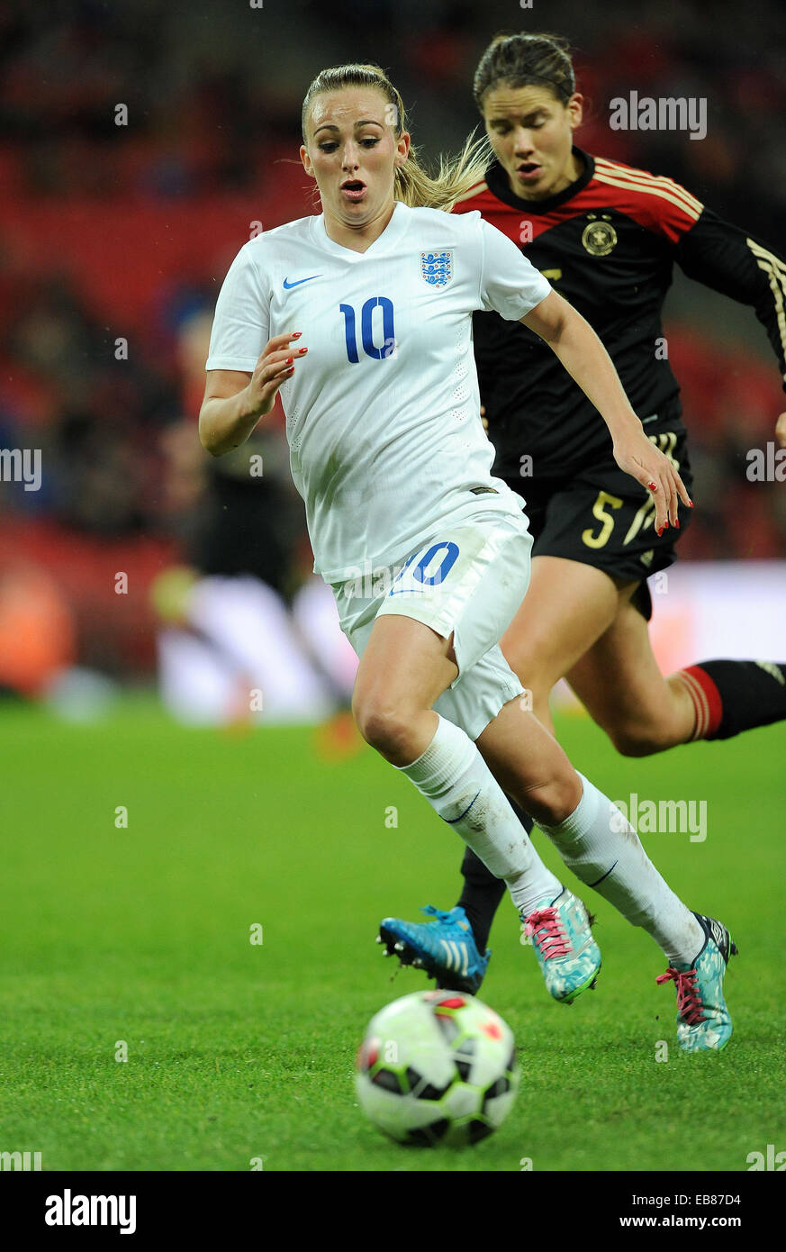 Londres, Royaume-Uni. 23 Nov, 2014. Toni Duggan de l'Angleterre les femmes.- Womens International Football - l'Angleterre contre l'Allemagne - Wembley Stadium - Londres, Angleterre - 23rdNovember 2014 - Photo Robin Parker/Sportimage. © csm/Alamy Live News Banque D'Images