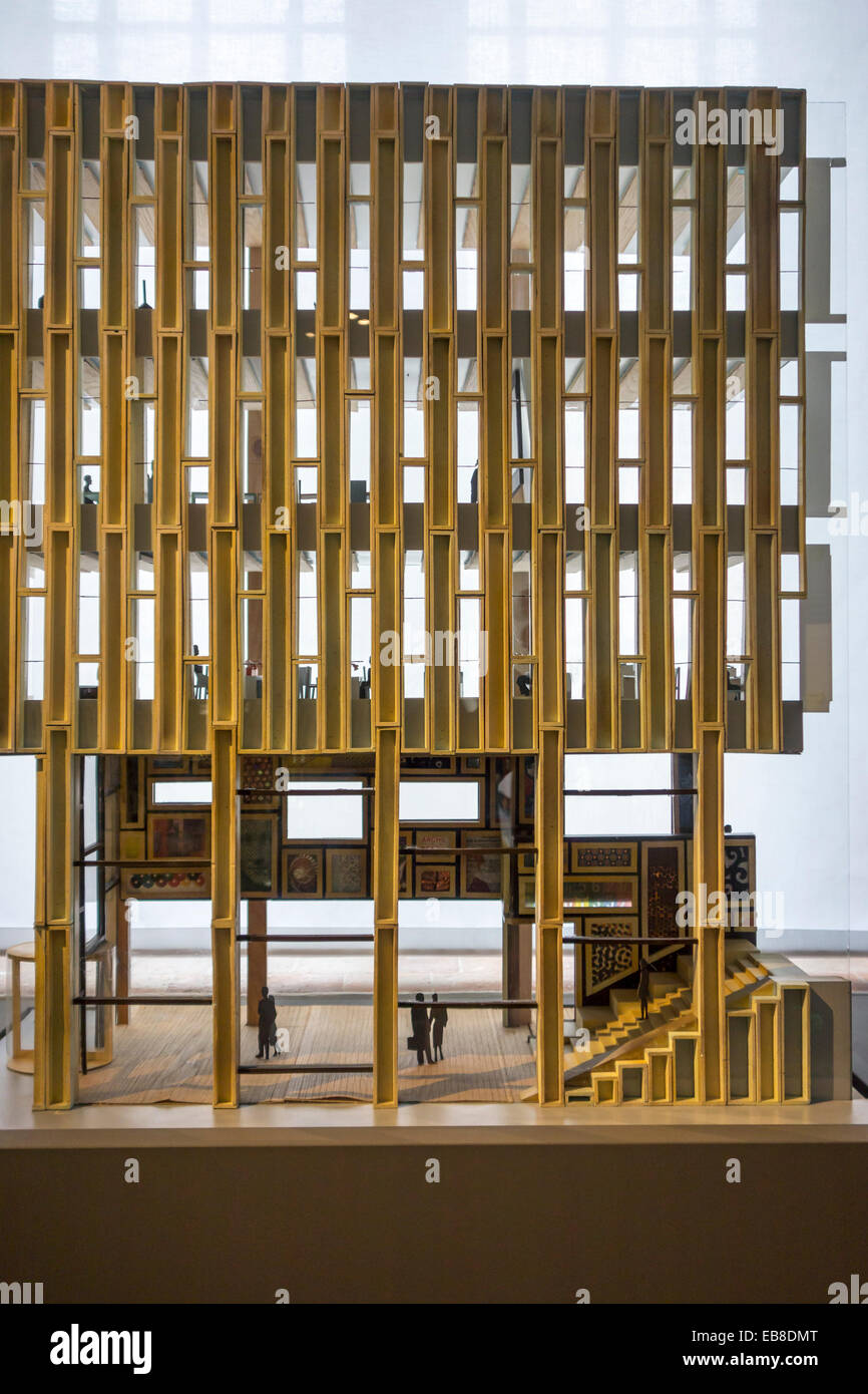 Modèle à l'échelle d'un bâtiment moderne en ville Banque D'Images