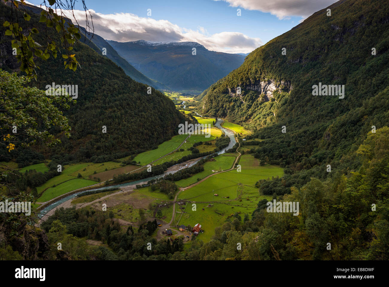 Breheimen, la Norvège - à bas Mørkrisdalen sud vers Skjolden Banque D'Images