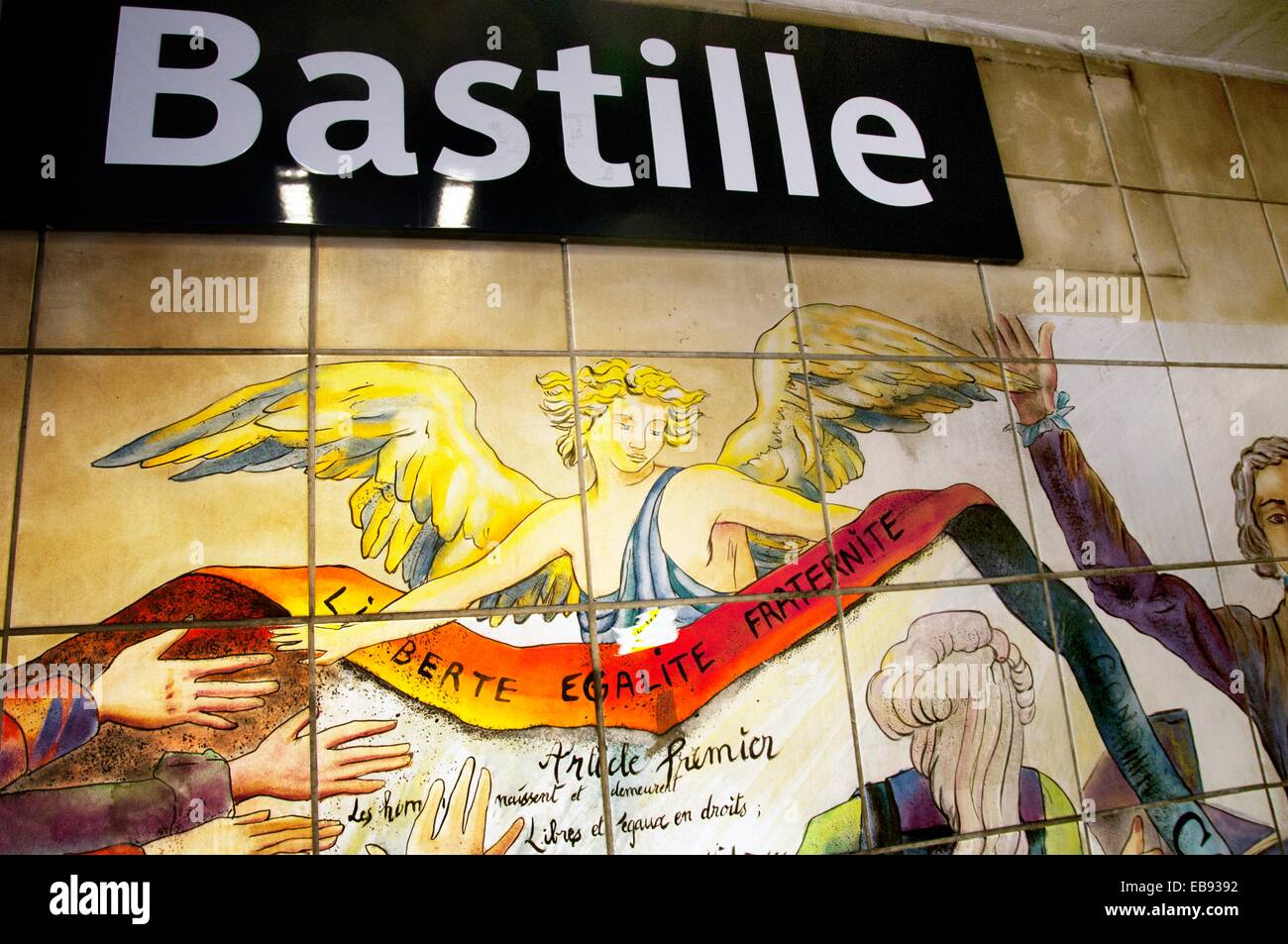 Liberte Egalite Fraternite Liberte Egalite Fraternite Mots Symbolique Historique Revolution Francaise Sur La Mosaique En Ceramique Photo Stock Alamy