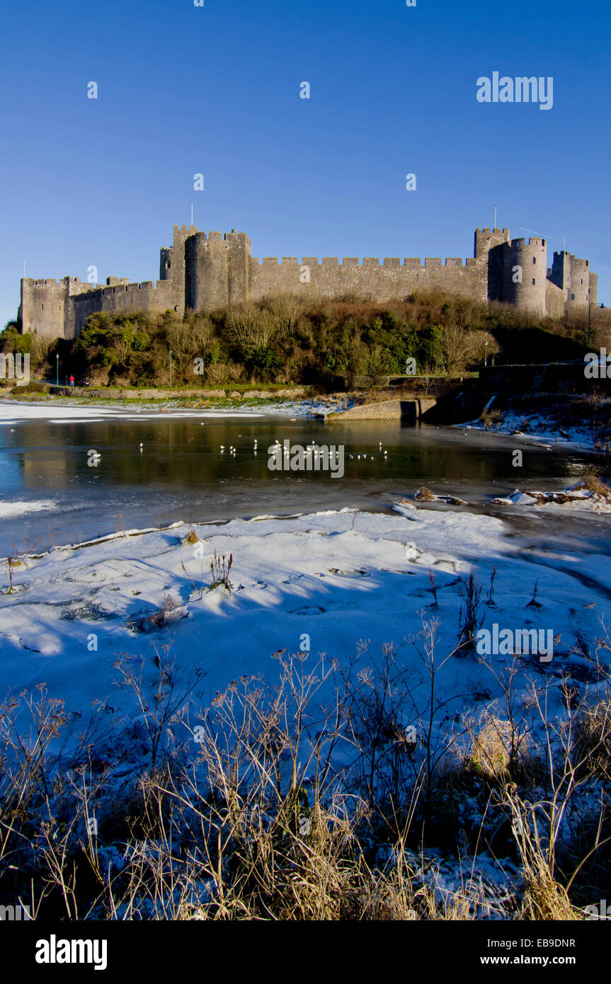 Royaume-uni, Pays de Galles, Pembrokeshire, Château de l'hiver Banque D'Images
