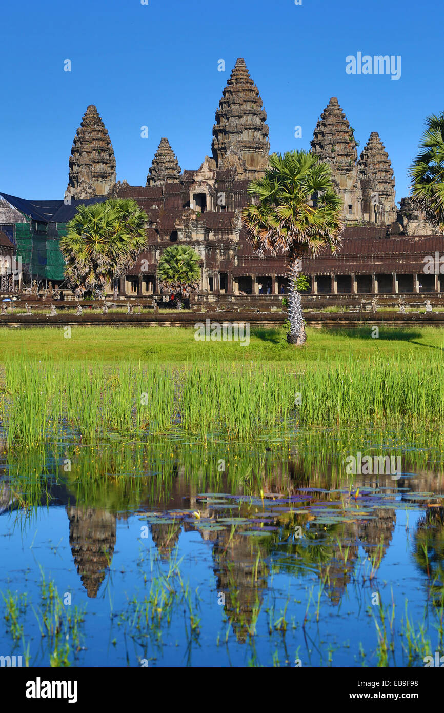 Temple d'Angkor Wat, Siem Reap, Cambodge Banque D'Images
