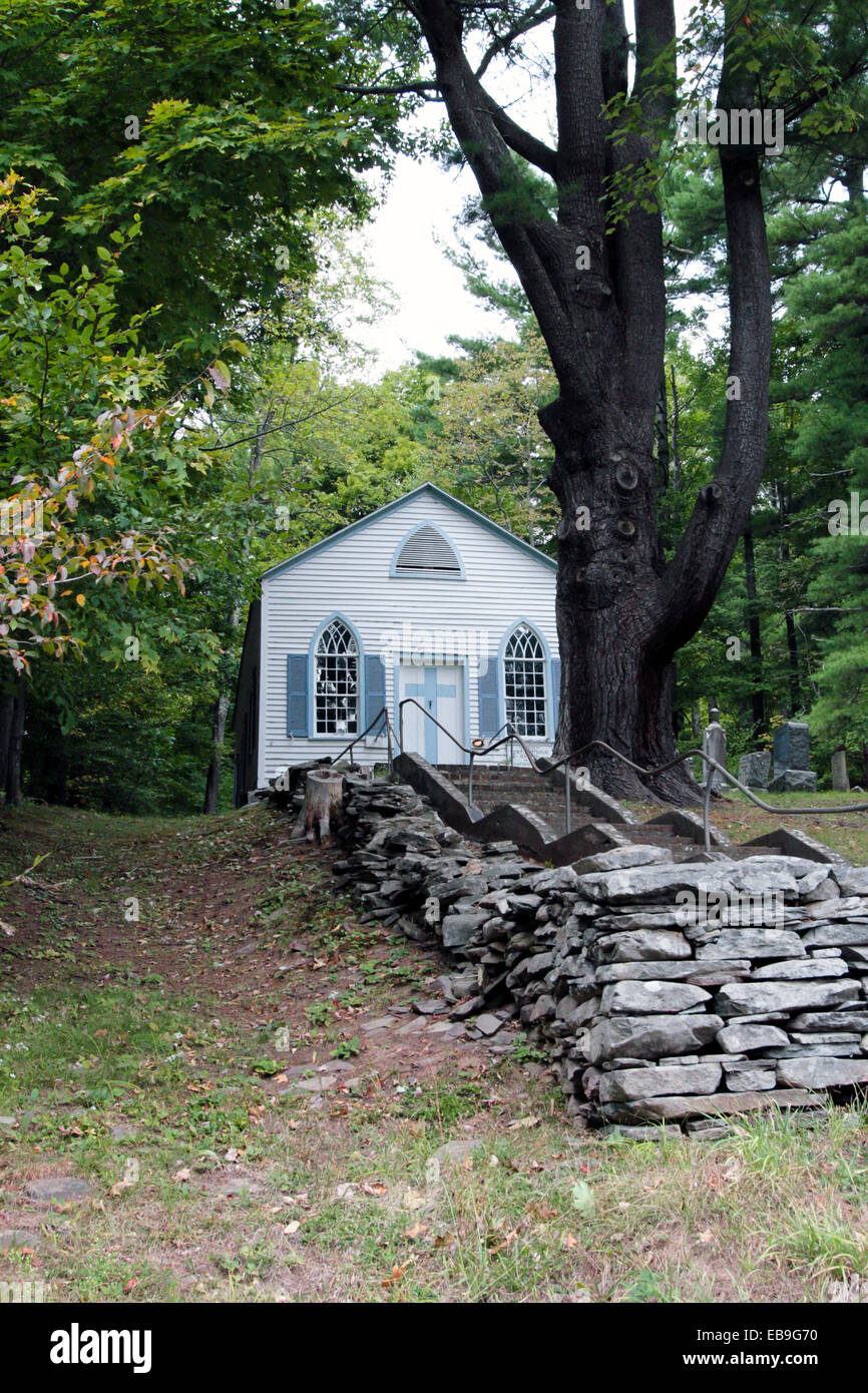 La plus ancienne église catholique dans les monts Catskill. Banque D'Images