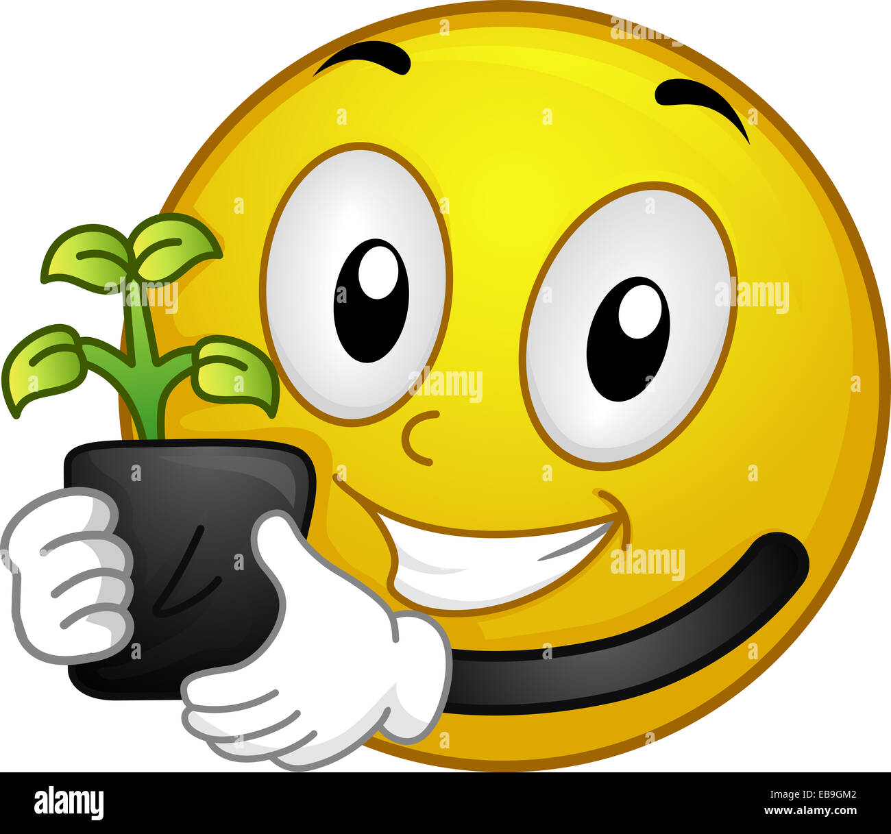 Illustration d'un Smiley d'un semis de portefeuille Banque D'Images