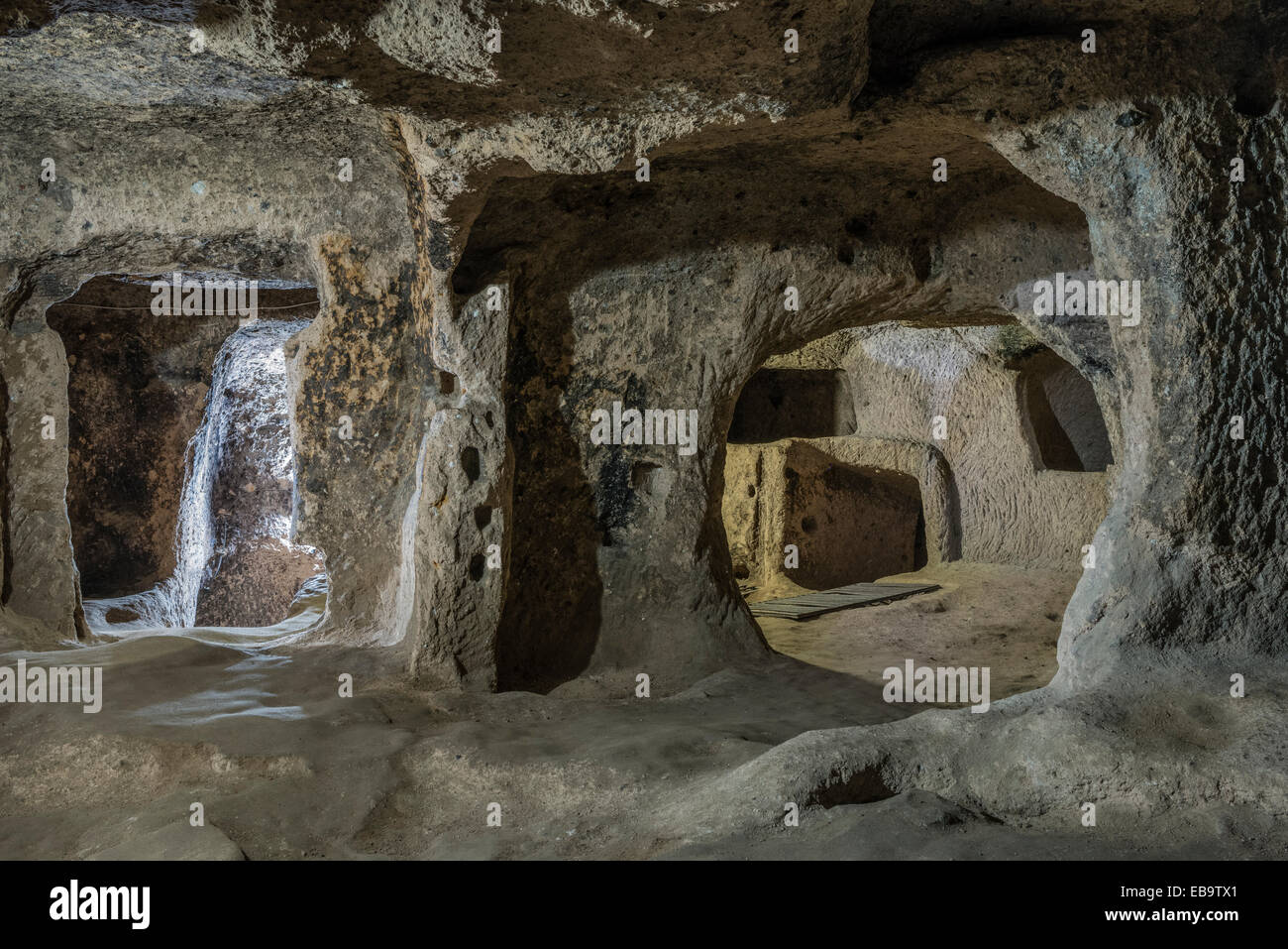 La ville souterraine de Kaymakli, Cappadoce, Turquie, Province Nevsehir Banque D'Images
