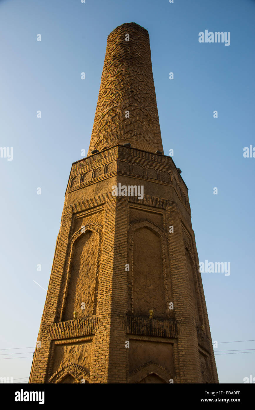 Sheik Chooli minaret, Erbil, Province d'Erbil, Irak, Kurdistan irakien Banque D'Images