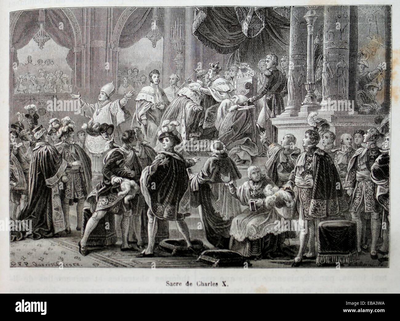 Couronnement de Charles X de France, 19e siècle Banque D'Images