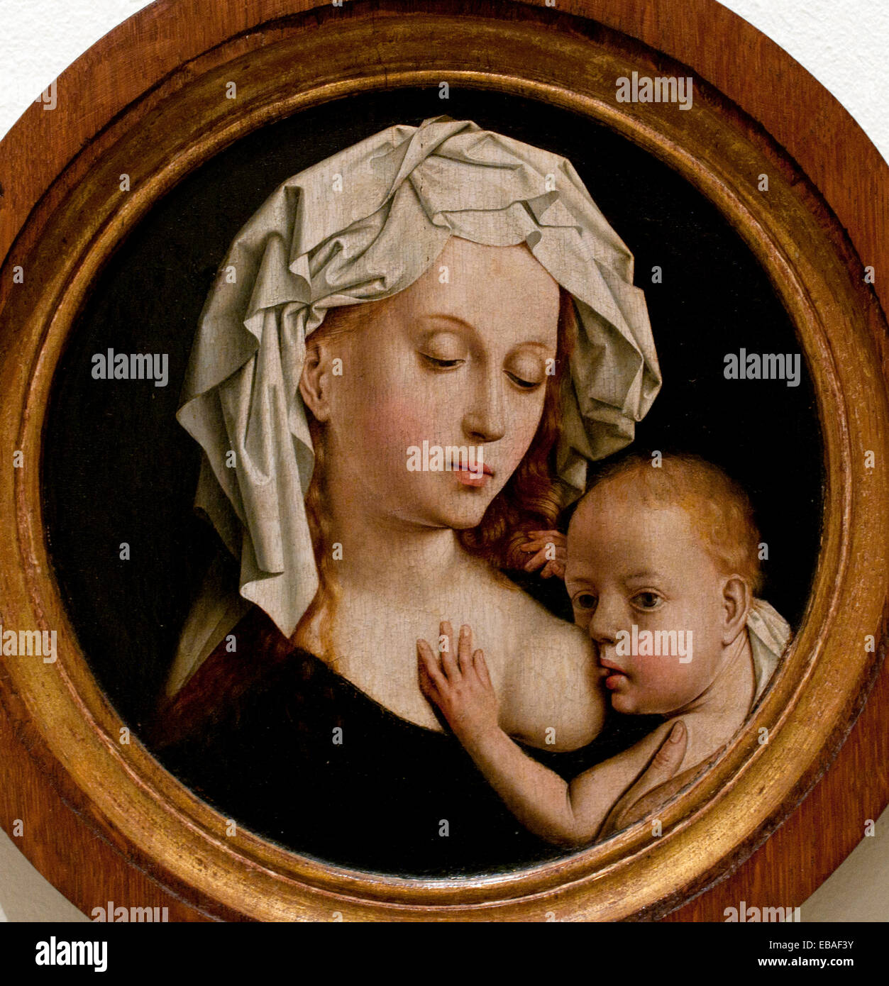 Vierge allaitant l'enfant Français France 1520 de l'art Renaissance et Baroque Banque D'Images