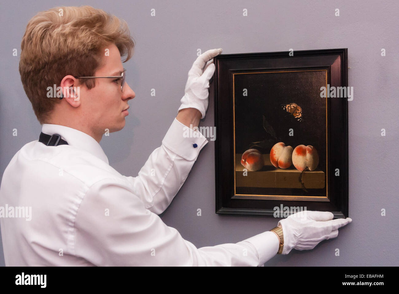 Sotheby's Londres, Royaume-Uni. 28 Nov, 2014. Sotheby's tenir un essai pour leur 3e décembre vente d'ancien maître et peintures britanniques à leur Bond Street gallery. L'exposition est présentée du 29 novembre au 3 décembre. Crédit photo : : Paul Davey/Alamy Live News Banque D'Images