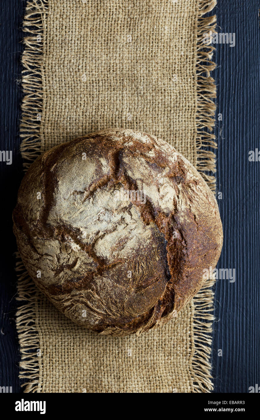 Plus de pain traditionnel de jute, vue ci-dessus Banque D'Images