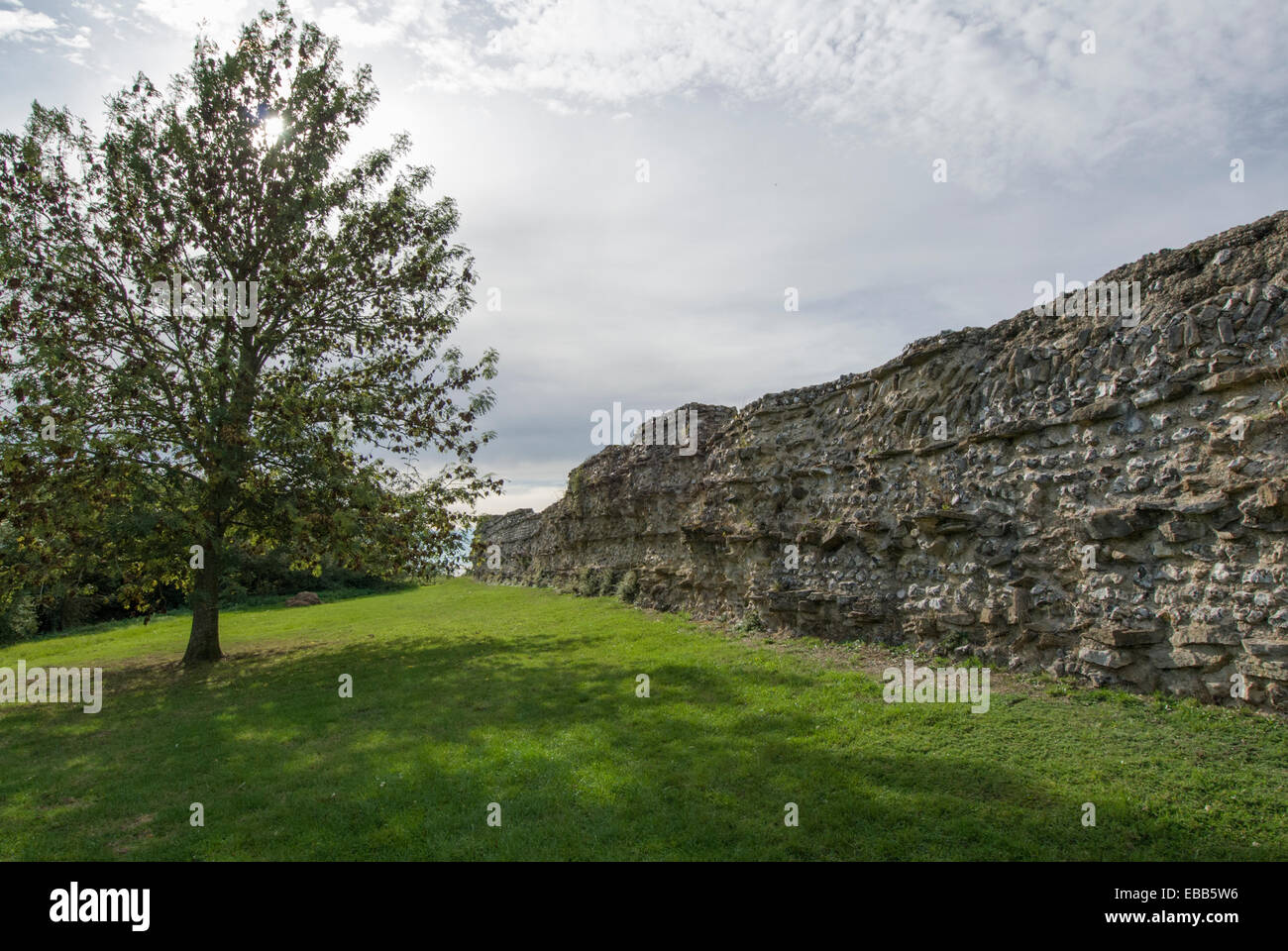 Calleva Atrebatum mur sud Silchester Ville Romaine Banque D'Images