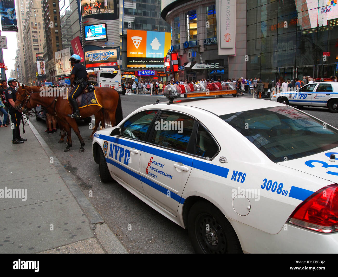 New York Police Department Unité monté Banque D'Images