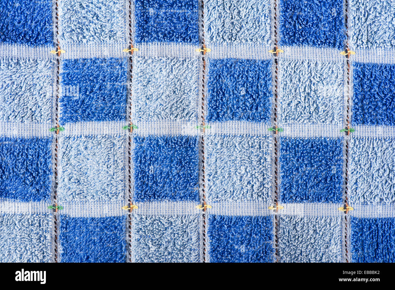 La texture en tissu éponge bleu résumé Banque D'Images